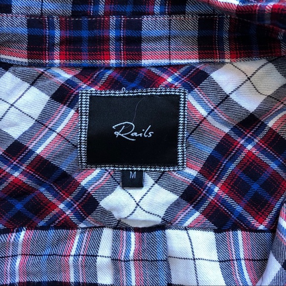 Rails Plaid Soft Button Down Shirt Sz M! - Picture 3 of 4